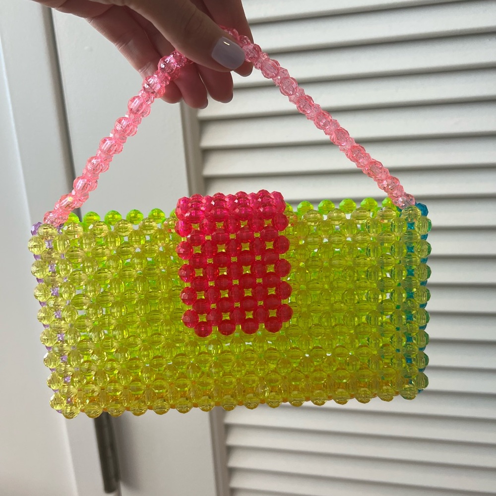 Neon bead bag